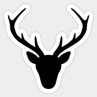 stag antler silhouette hunting hunter gift Sticker